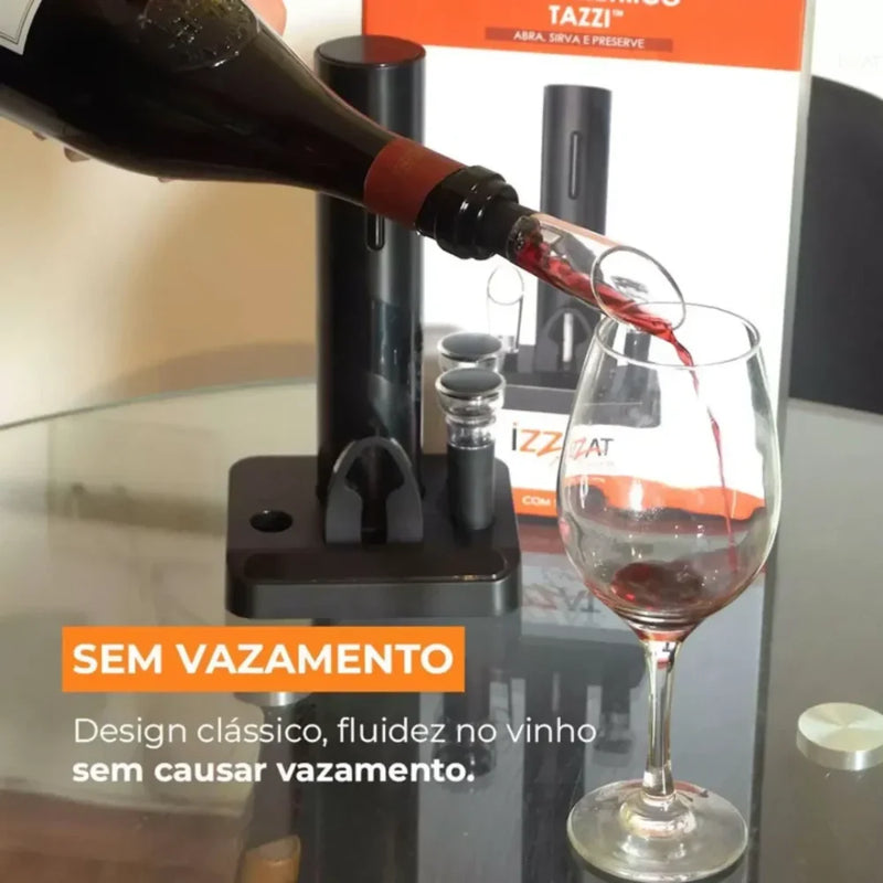 Abridor de Vinho Elétrico PremiumLar™ ORIGINAL + 3 Brindes Grátis